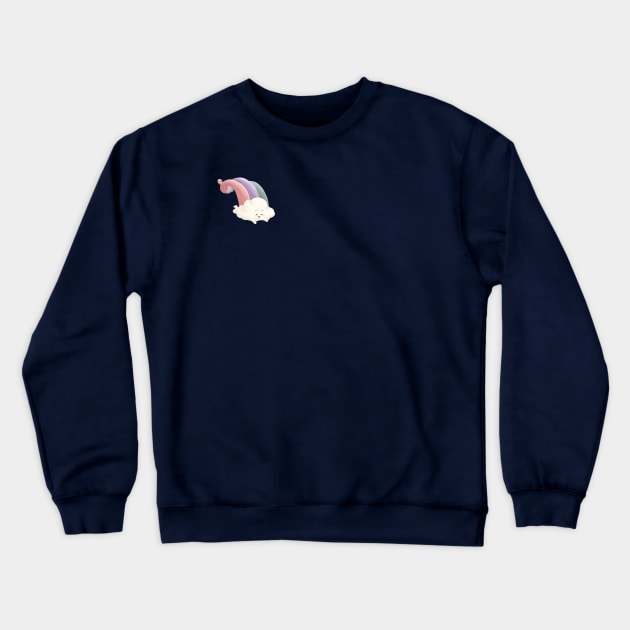 Happy Rainbow Cloud Crewneck Sweatshirt by Khotekmei